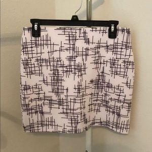 Black and white body con skirt